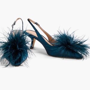 Sam Edelman Bianka Feather Slingback Pump Navy size 6